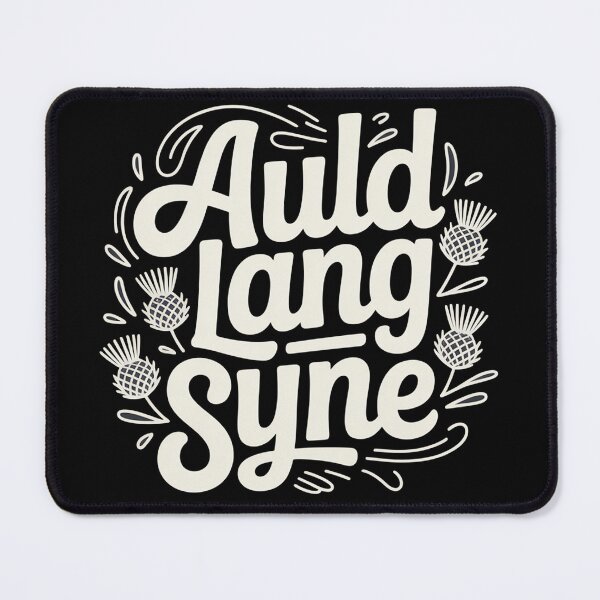 Item preview, Auld Lang Syne Scottish Design | Thistle Typography Gift designed and sold by Loom on the Loch.