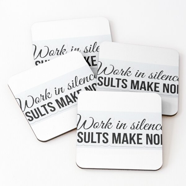 Item preview, ​"Work in Silence, Results Make Noise" Minimalist Typography Sticker designed and sold by Sahil-Art.
