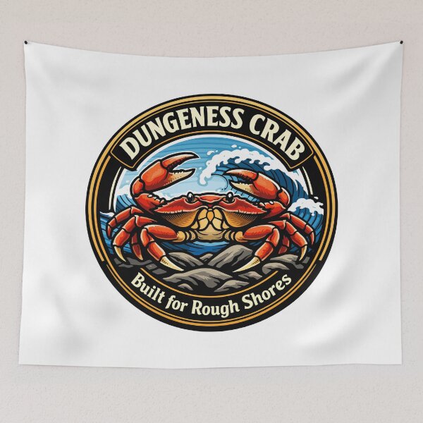 Item preview, Dungeness Crab Built for Rough Shores Illustration designed and sold by WildlifeInc.