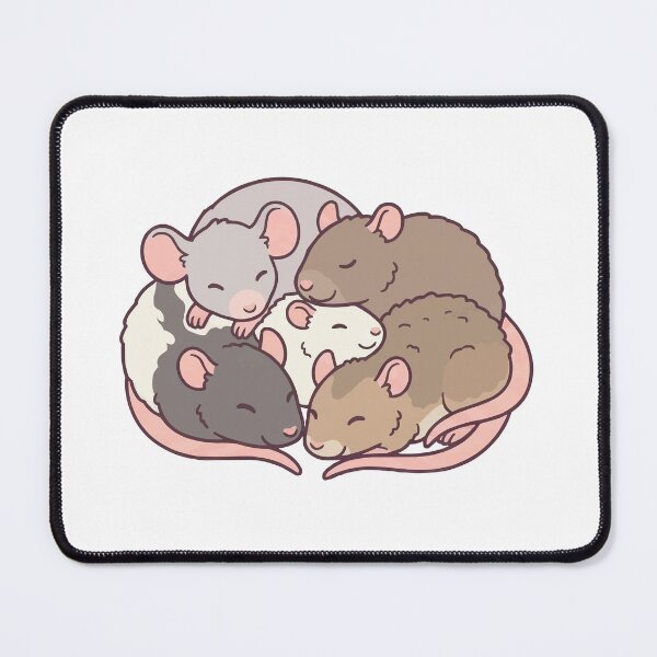 Item preview, Rat Cuddle Puddle - Sleeping Pile of Fancy Rats Aesthetic designed and sold by Petzzz.