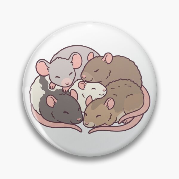 Item preview, Rat Cuddle Puddle - Sleeping Pile of Fancy Rats Aesthetic designed and sold by Petzzz.