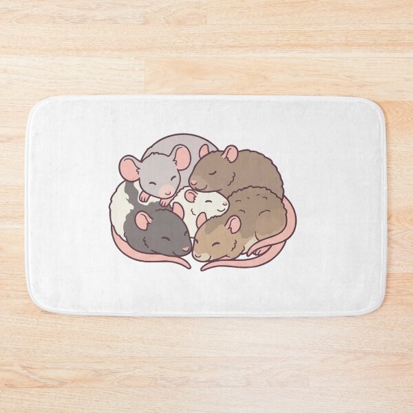 Item preview, Rat Cuddle Puddle - Sleeping Pile of Fancy Rats Aesthetic designed and sold by Petzzz.