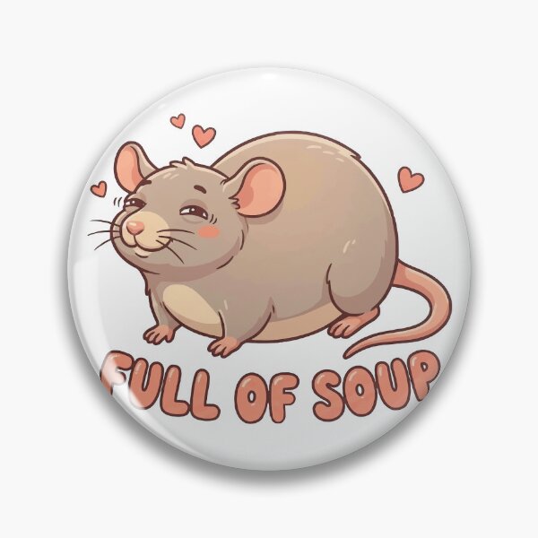 Item preview, Happy Boggling Rat - Full of Soup Cute Fat Rat designed and sold by Petzzz.