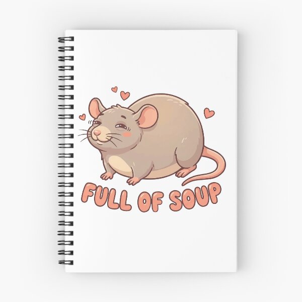 Item preview, Happy Boggling Rat - Full of Soup Cute Fat Rat designed and sold by Petzzz.