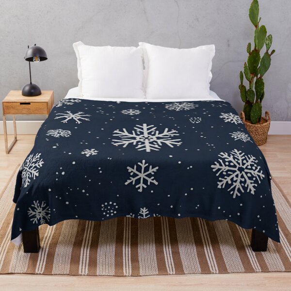 Item preview, White Minimalist Winter Snowflake Christmas Pattern designed and sold by LakLuxe studio .