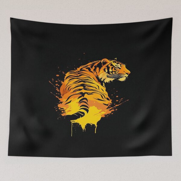 Item preview, Graffiti Tiger Art – Bold Urban Jungle Animal Design for Posters, Apparel & Streetwear Lovers designed and sold by Bright Nest Studio.