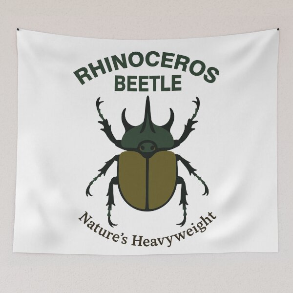 Item preview, Rhinoceros Beetle Nature’s Heavyweight Illustration designed and sold by WildlifeInc.