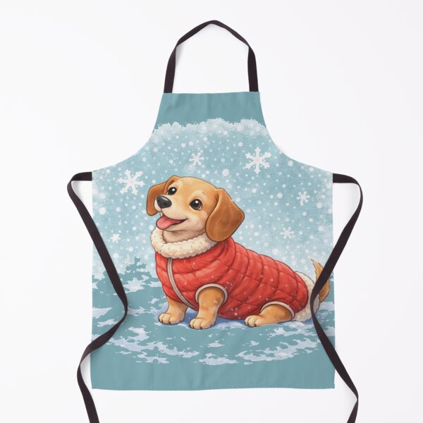 Item preview, Dachshund Long Winter Coat Sit – Cute Cozy Sausage Dog Shirt designed and sold by dogmomtees.