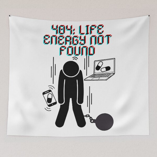 Item preview, 404: LIFE ENERGY NOT FOUND designed and sold by JI-PIXEL-PLACE.