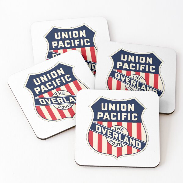 Item preview, Vintage Union Pacific Railroad "The Overland Route" Shield Logo designed and sold by CharlieDesings.