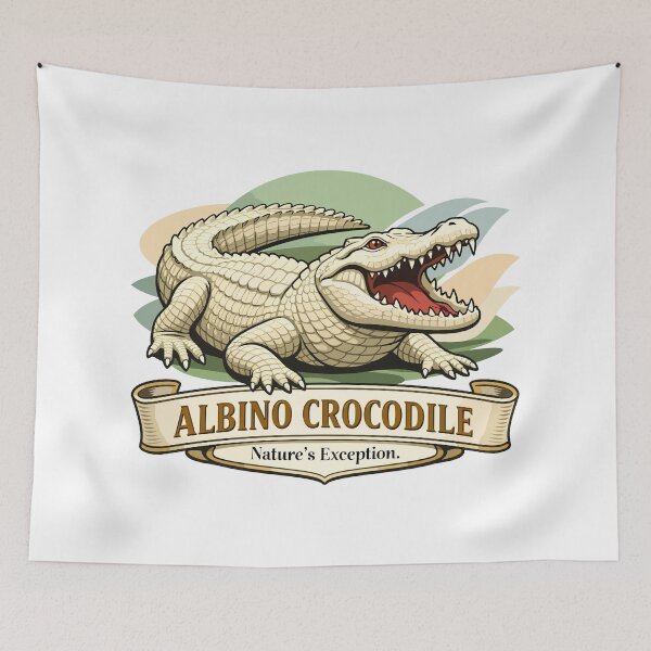 Item preview, Albino Crocodile Nature’s Rare Exception designed and sold by WildlifeInc.