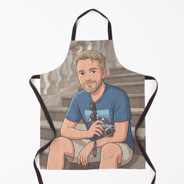 Item preview, Adam the Woo Inspired Cartoon Portrait | Travel Vlogger Fan Art Illustration designed and sold by AbstractAuraArt.