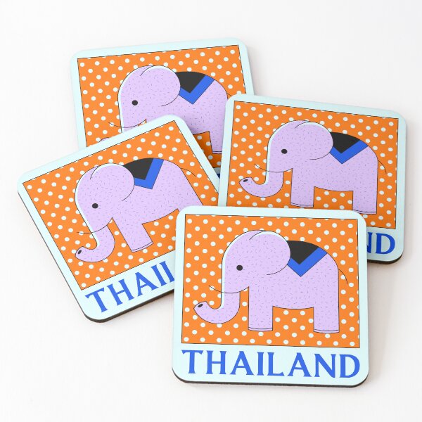 Item preview, Thailand’s Iconic Elephant Reimagined in Modern Memphis Style designed and sold by NOMADIC ART.