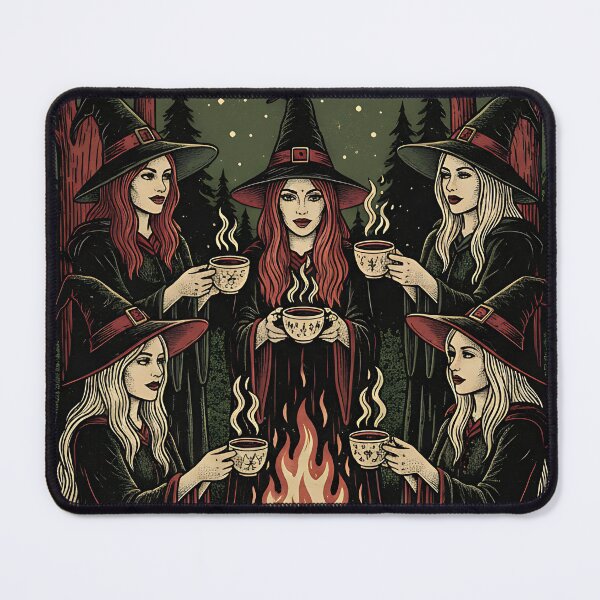 Item preview, Witchcore Coffee Coven Illustration designed and sold by CELESTIAL©️.