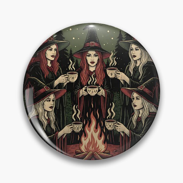 Item preview, Witchcore Coffee Coven Illustration designed and sold by CELESTIAL©️.