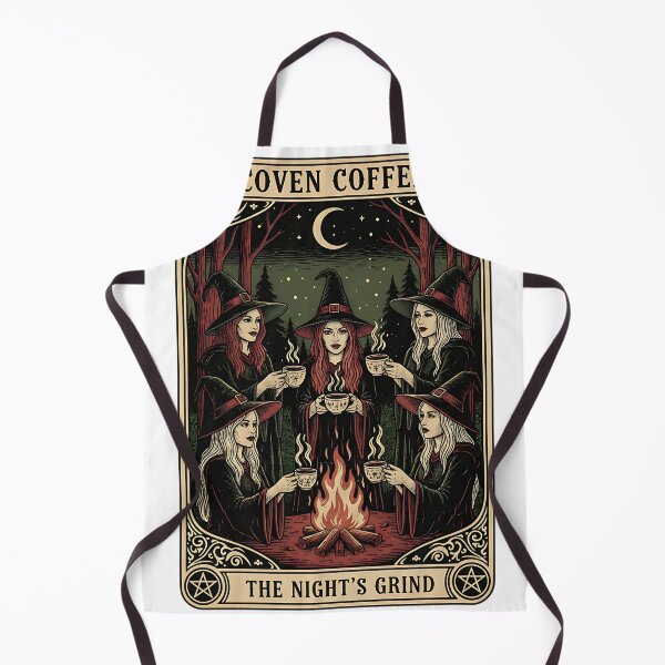 Item preview, Witchcore Coffee Coven Illustration designed and sold by CELESTIAL©️.