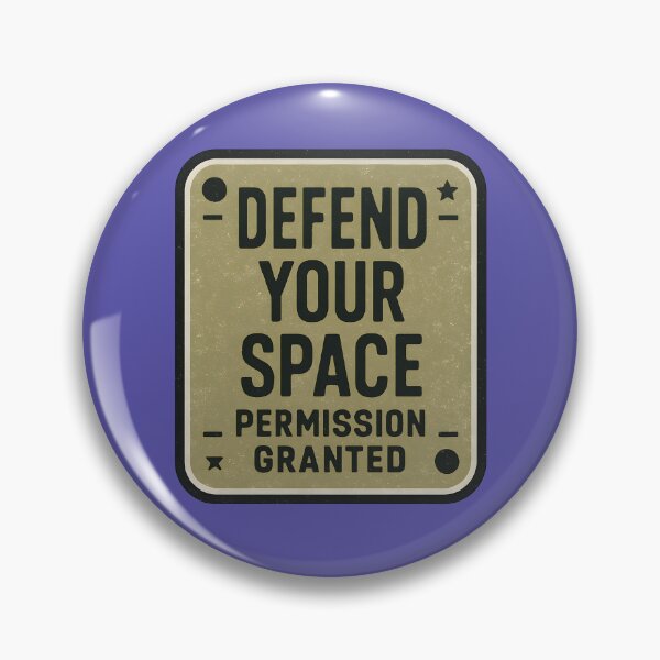 Item preview, "Defend Your Space" Retro Military Style Motivational Quote Graphic Art designed and sold by InkWeaveShop.