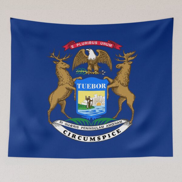 Item preview, Michigan flag designed and sold by rheyes.