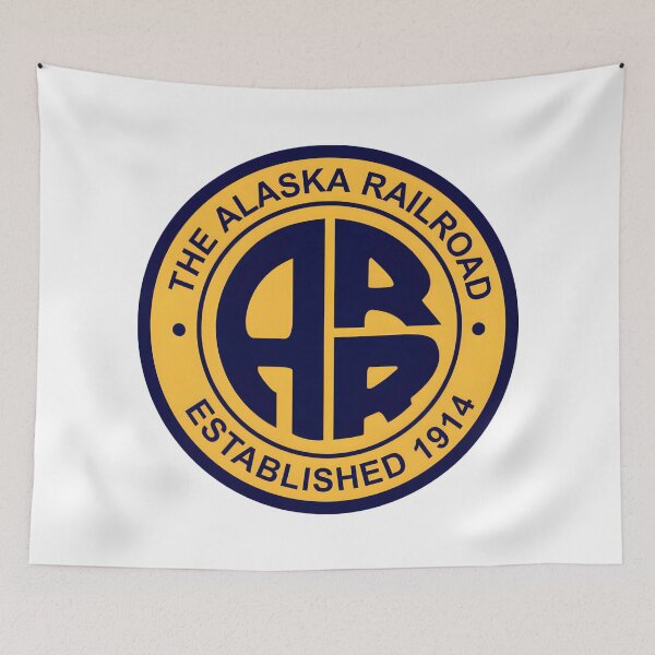 Aperçu de l'œuvre Logo circulaire vintage de la compagnie ferroviaire Alaska Railroad « ARR » créée et vendue par CharlieDesings.