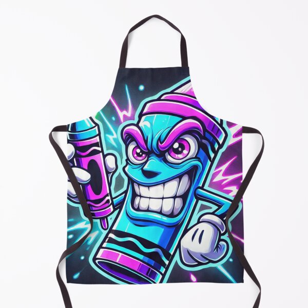 Item preview, Neon Graffiti Crayon Villain Sticker designed and sold by ComedyInkFactor.