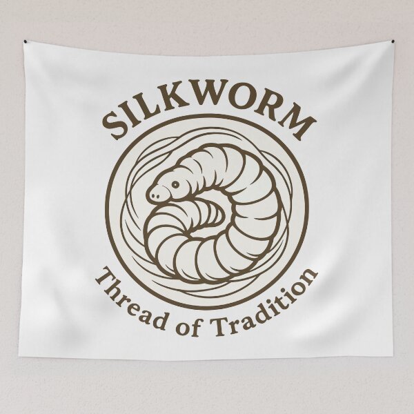Item preview, Silkworm Thread of Tradition Illustration designed and sold by WildlifeInc.