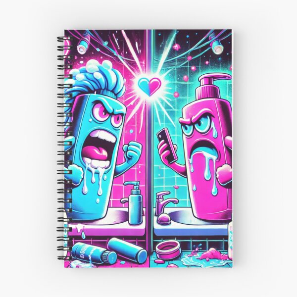 Item preview, Shampoo vs Conditioner – Neon Breakup Bathroom Fight designed and sold by ComedyInkFactor.
