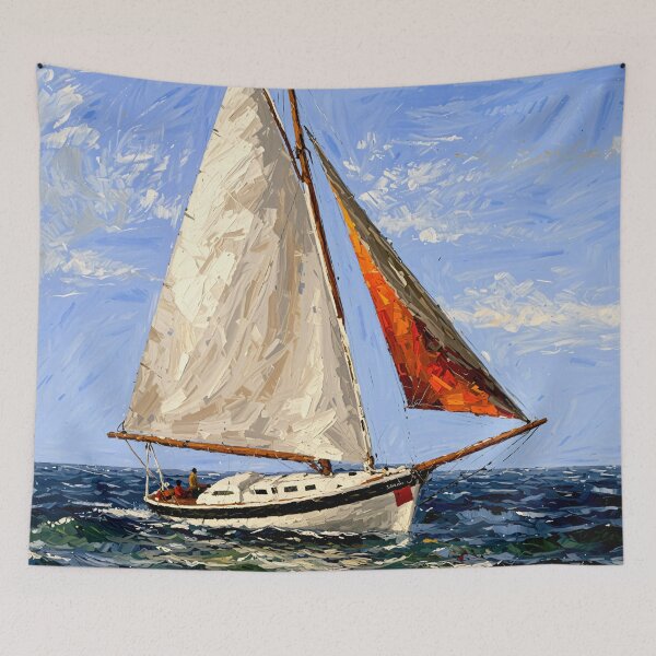 Item preview, Crimson Sail: Odyssey on the Waves designed and sold by Star People Digital Art Works and Photography.