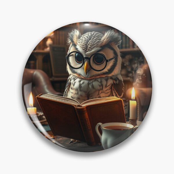 Item preview, Wise Owl Reading in Cozy Autumn Library – Book Lover Tee designed and sold by ArmaanArts.
