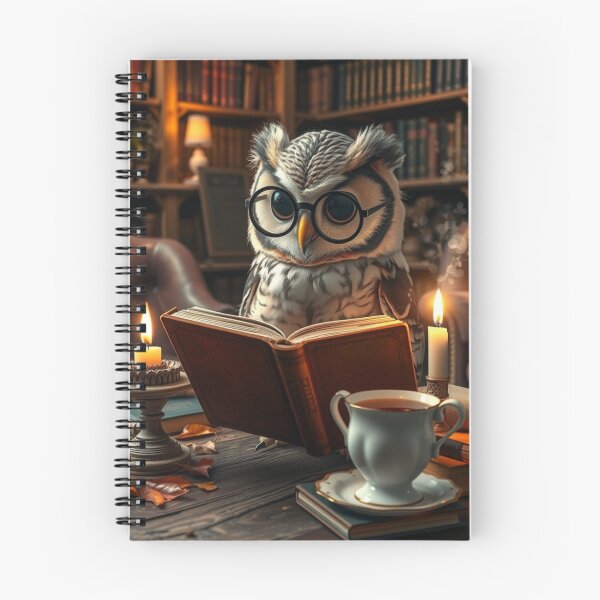 Item preview, Wise Owl Reading in Cozy Autumn Library – Book Lover Tee designed and sold by ArmaanArts.