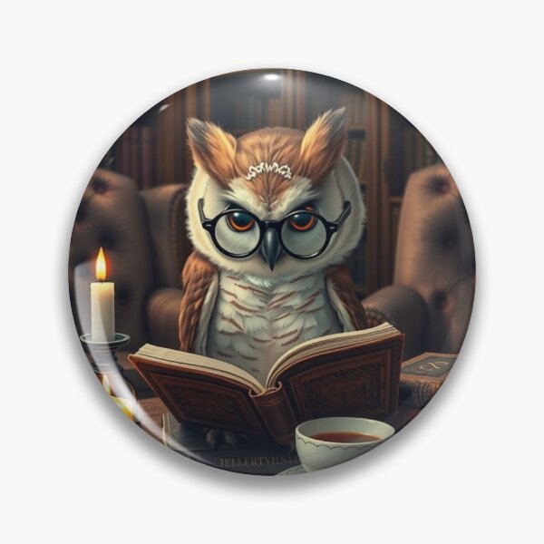 Item preview, Bookish Owl with Tea – Cozy Fall Library Aesthetic T-Shirt designed and sold by ArmaanArts.