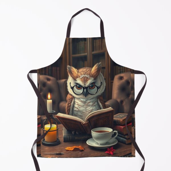 Item preview, Bookish Owl with Tea – Cozy Fall Library Aesthetic T-Shirt designed and sold by ArmaanArts.