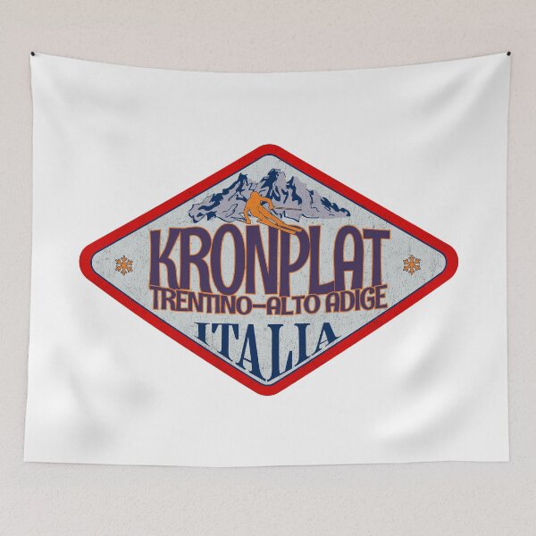 Item preview, Kronplatz, Trentino-Alto Adige, Bolzano, Italy, Italia, Vintage skiing badge design designed and sold by Wanderful-roads.