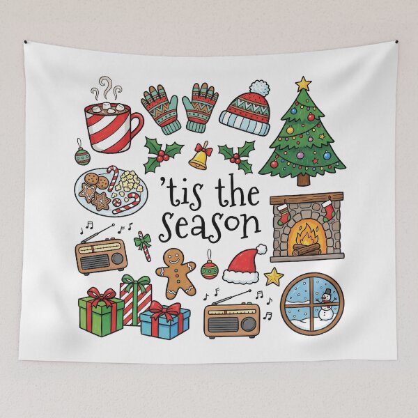 Item preview, Tis The Season - Cute Christmas Doodles & Holiday Sticker Pack designed and sold by Latikshop.