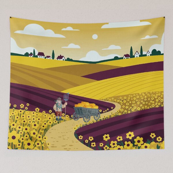 Item preview, Fields at harvest designed and sold by Design4uStudio.