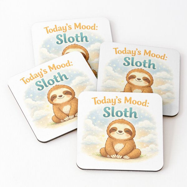 Item preview, Today's Mood Sloth – Cute Lazy Day Motivation designed and sold by PunchDrop.