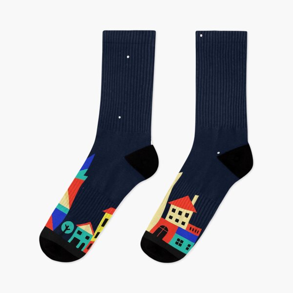Item preview, The image depicts a colorful abstract city designed and sold by Design4uStudio.