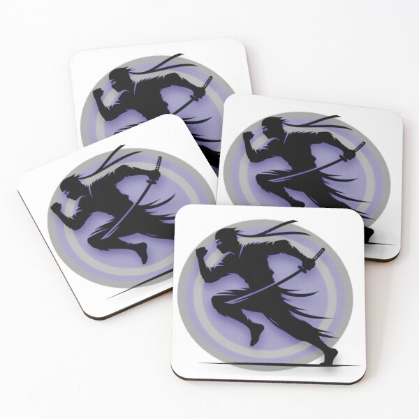 Item preview,  Running Ninja Silhouette on Purple Circular Backdrop designed and sold by blacK1982White.