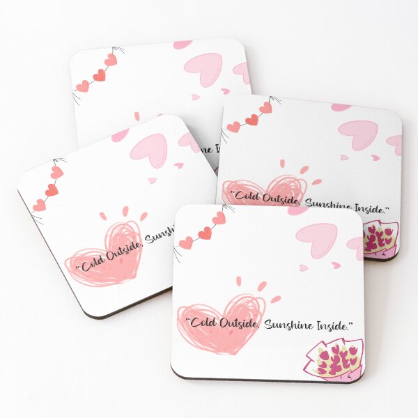 Item preview, Cold Outside, Sunshine Inside – Cozy Heart Quote Design designed and sold by curlmuse.