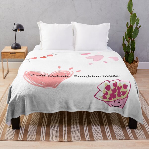Item preview, Cold Outside, Sunshine Inside – Cozy Heart Quote Design designed and sold by curlmuse.