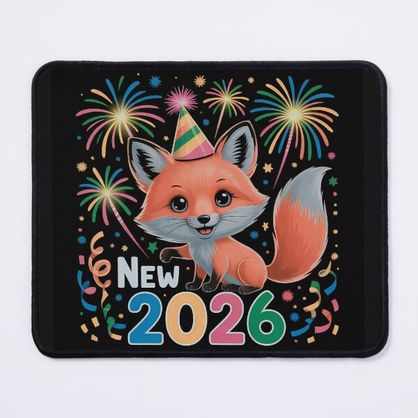 Item preview, Rainbow Fox – Happy New Year 2026 Cute Colorful Celebration Art designed and sold by RBToper.