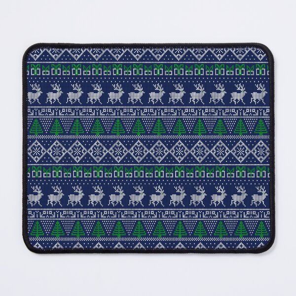 Item preview, Classic Navy Christmas Reindeer Knit - Winter Holiday Sweater Pattern designed and sold by aswan2000.