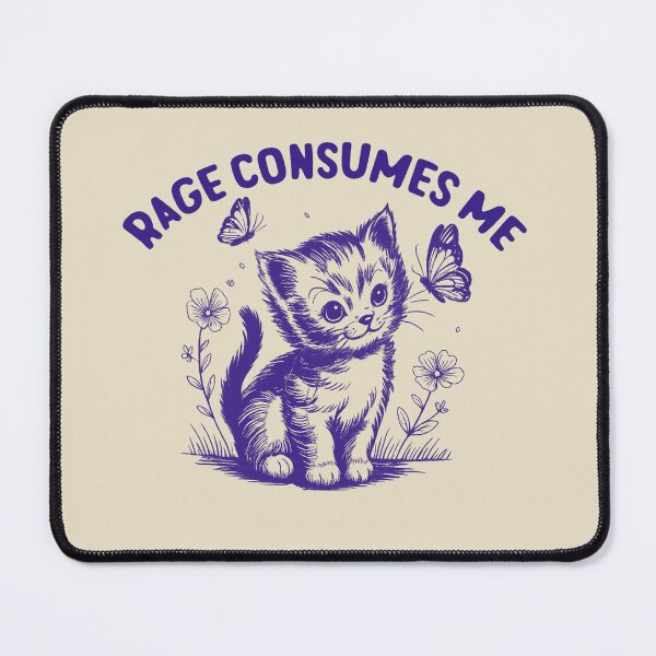 Item preview, Rage-Consumes Me-Cat Flower-Cute Kitty designed and sold by jolihanot.