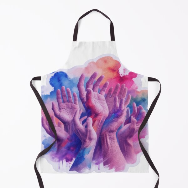 Item preview, Premium Realistic Die-Cut Sticker: Vibrant Unity Hands in Modern Watercolor-Realism Fusion designed and sold by ARTCREATESHOP.