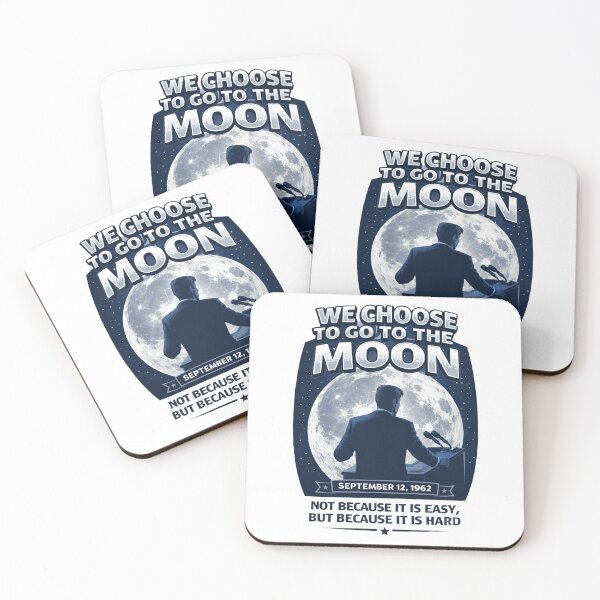 Item preview, JFK Moon Speech 1962 Space John F Kennedy Quote  designed and sold by The Junto Shop.