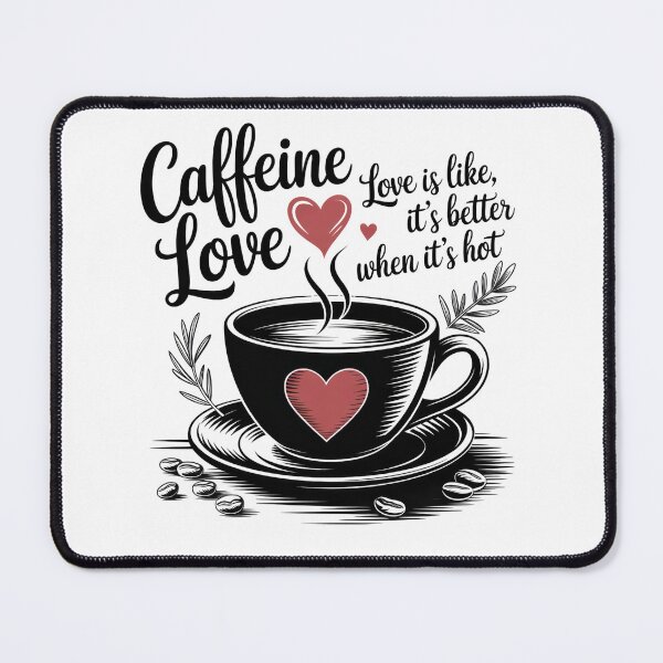 Item preview, Caffeine Love – Coffee Quote Illustration for Coffee Addicts designed and sold by Lulunza.
