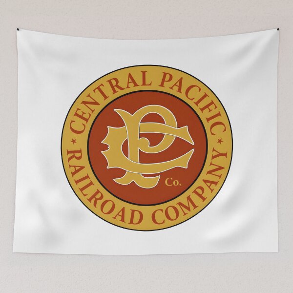 Item preview, Vintage Central Pacific Railroad Company Circular Monogram Logo designed and sold by CharlieDesings.