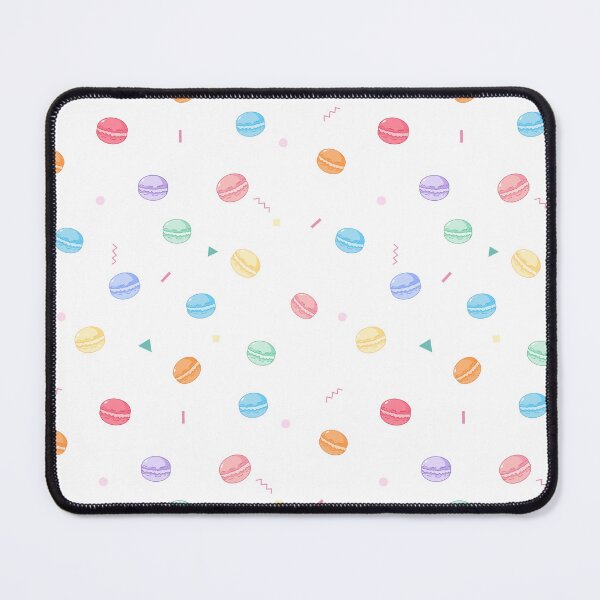 Item preview, Seamless Pattern of Colorful Sweet Macarons with Pastel Geometric Elements  designed and sold by MathuraPresent.