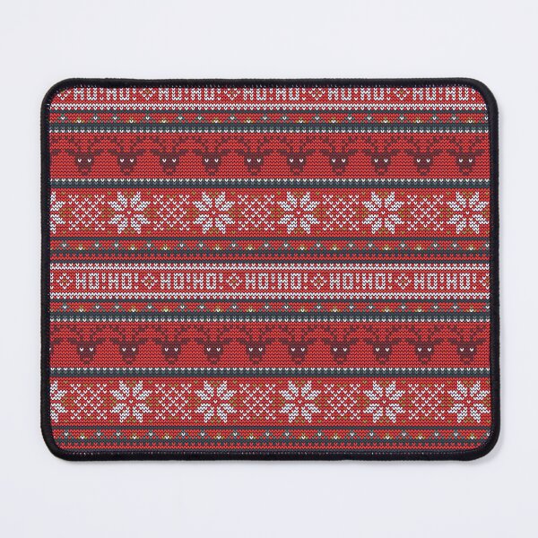 Item preview, Festive Red "Ho Ho Ho" Christmas Snowflake Knit designed and sold by aswan2000.