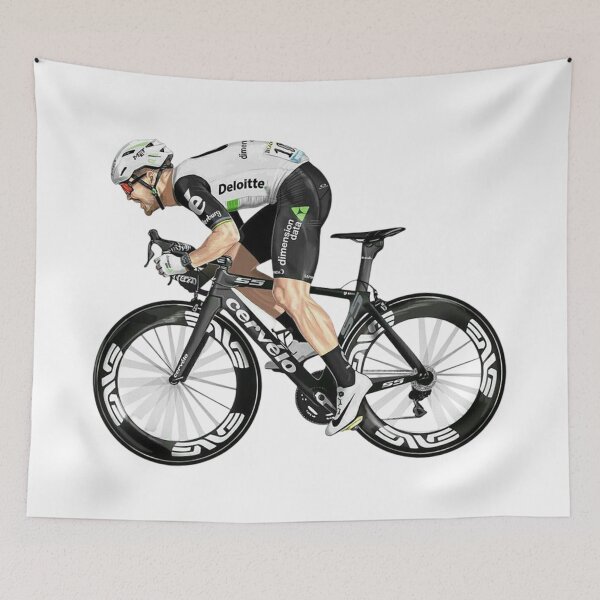 Item preview, Van der Poel Style Cycling Art – Pro Road Racer Illustration designed and sold by ArtByRahim.