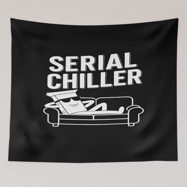 Item preview, Laid-Back Snack Bar Cartoon – Funny “Serial Chiller” Design for Chill Vibes, Posters & Apparel designed and sold by Bright Nest Studio.